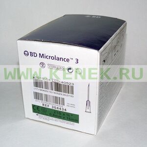 BD Microlance Игла одноразовая инъекционная стерильная 21G (0,8 x 16 мм) тонкая стенка [100шт/уп]
