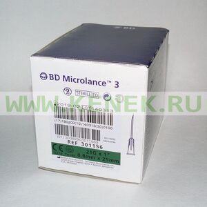 BD Microlance Игла 21G (0,8 x 25 мм) тонкая стенка [100шт/уп]