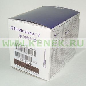BD Microlance Игла одноразовая инъекционная стерильная 26G (0,45 х 13 мм) [100шт/уп]