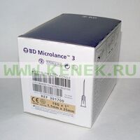 BD Microlance Игла одноразовая инъекционная стерильная 19G (1,1 x 25 мм) [100шт/уп]