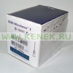 BD Microlance Игла одноразовая инъекционная стерильная 23G (0,6 x 25 мм) [100шт/уп]