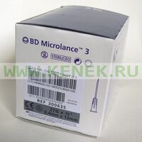 BD Microlance Игла одноразовая инъекционная стерильная 27G (0,4 x 13 мм)