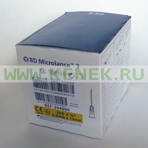 BD Microlance Игла одноразовая инъекционная стерильная 30G (0,3 x 13 мм)