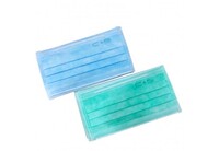 Clean+Safe Маска трехслойная на резинках, голубая, защита 3 [50шт/уп]