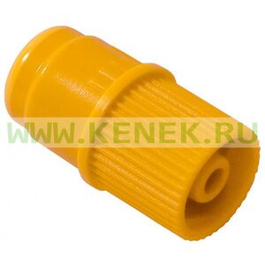 КД-Хеп ин-стоппер, заглушка луер-лок, с мембраной, жёлтый цвет (400шт/уп)