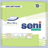 SENI  SOFT BASIC Пеленки гигиенические, размер 60x60см, №10 (зел.упак.)